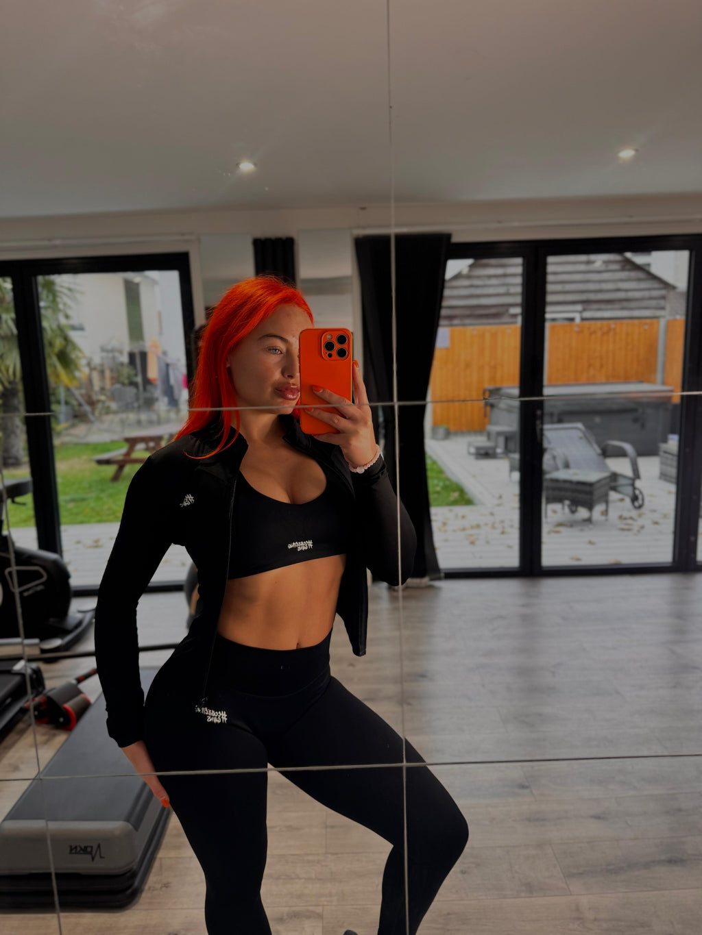Collecting Gains Zip-Up Top - Black