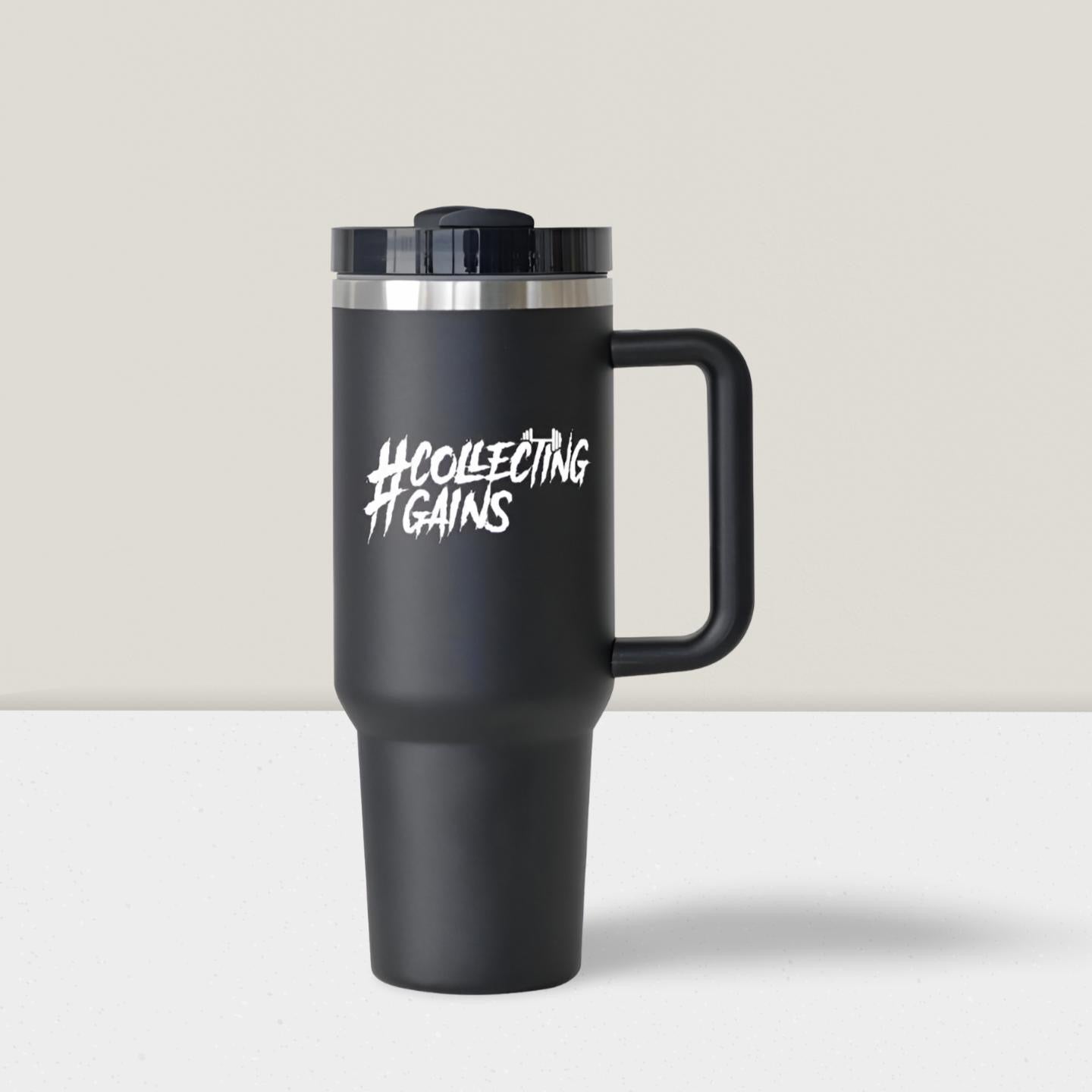 Collecting Gains 40oz Insulated Tumbler (1.18L) - Matte Black