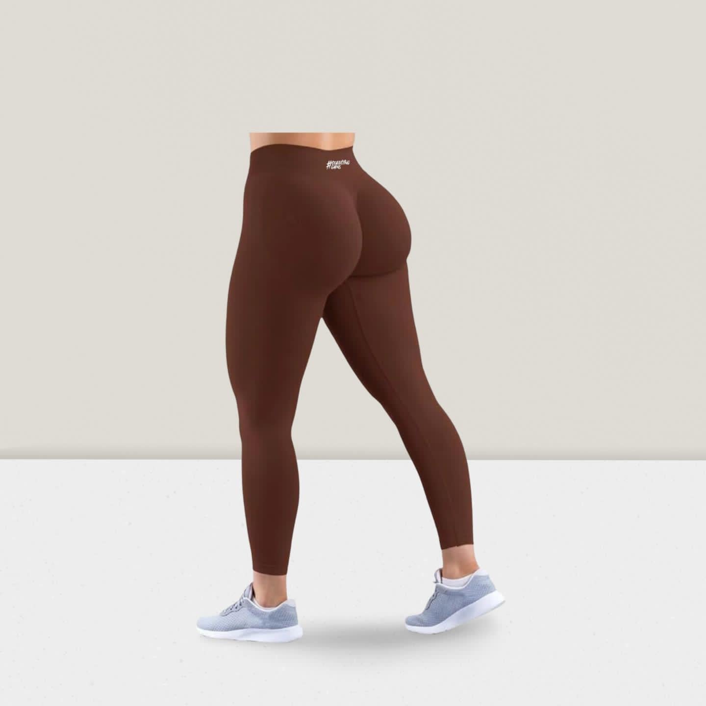 Collecting Gains Scrunch Butt Leggings Brown