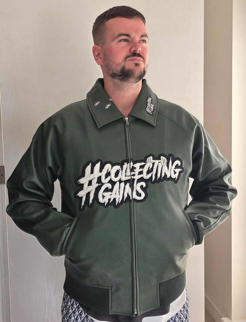 Collecting Gains Leather Jacket - Forest Green (Limited Edition Pre-Order)
