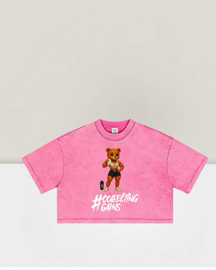 Aminah Gains - Crop Top - Pink
