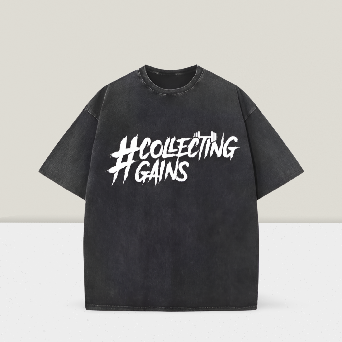Collecting Gains Tee - Charcoal