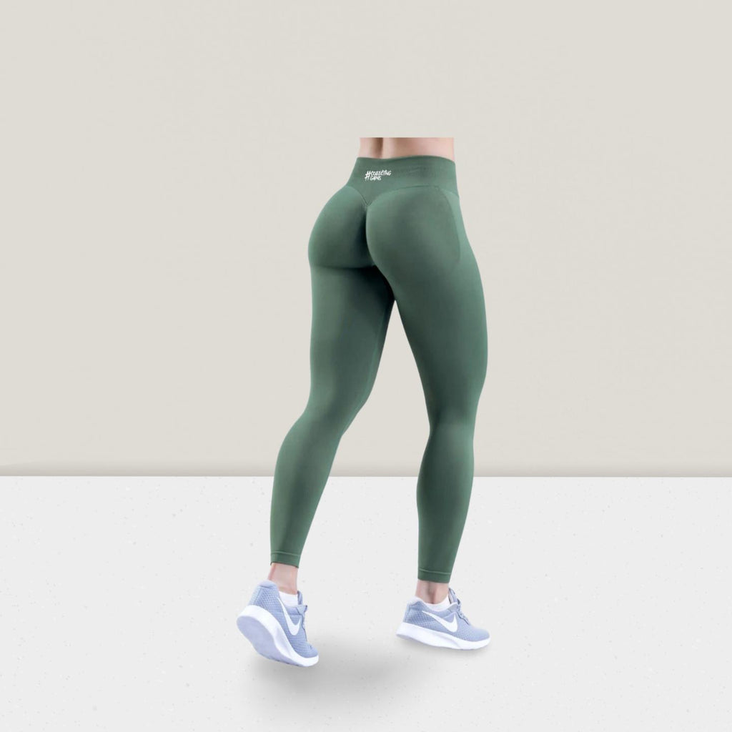 Collecting Gains Scrunch Butt Leggings - Olive Green