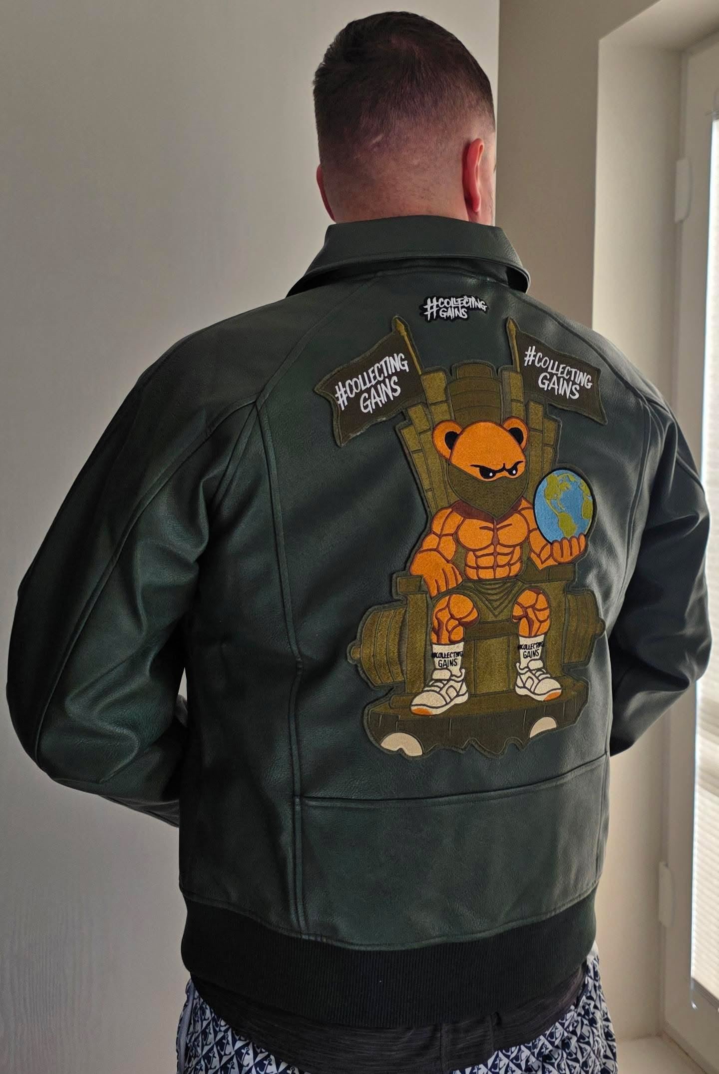 Collecting Gains Leather Jacket - Forest Green (Limited Edition Pre-Order)