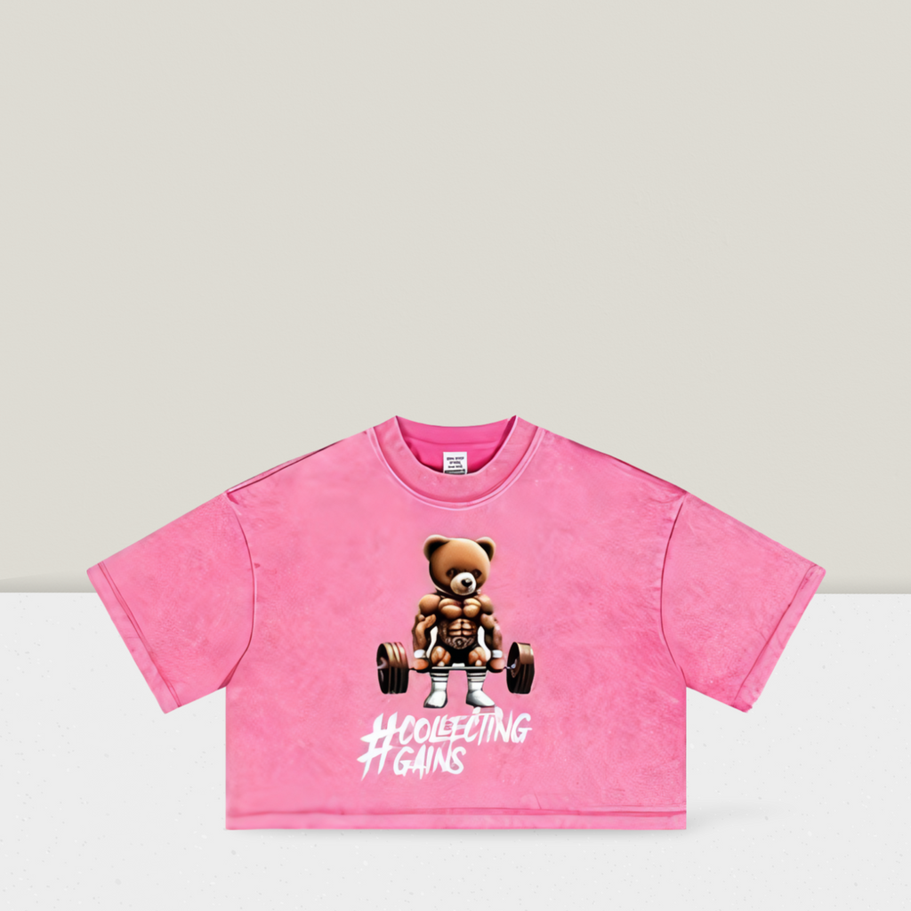Teddy Gains - Crop Top - Pink