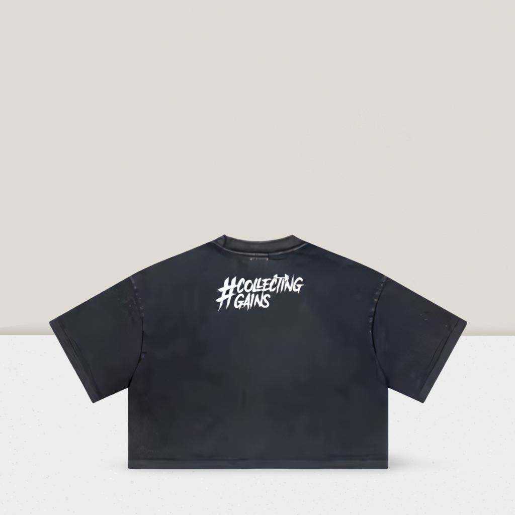 Teddy Gains - Crop Top - Charcoal
