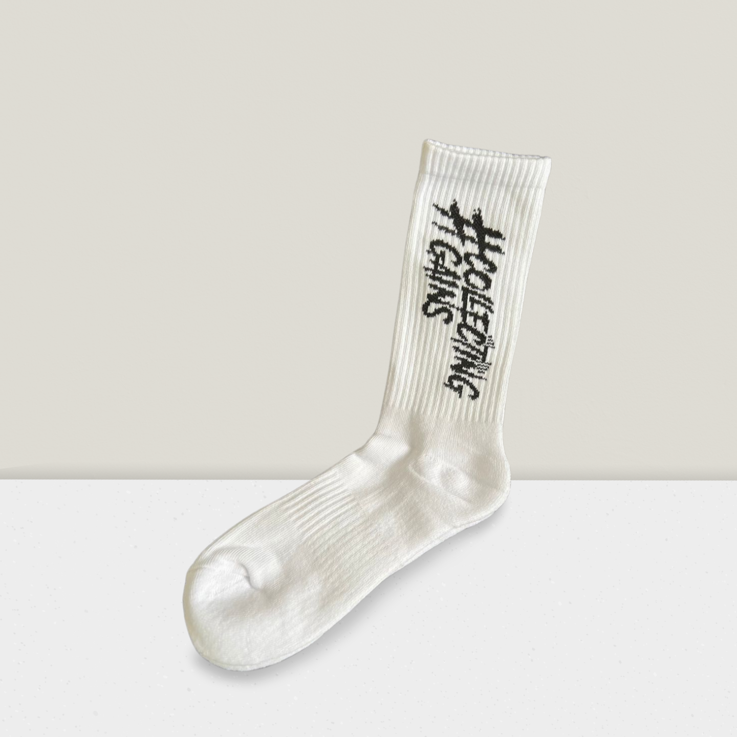Collecting Gains Socks - Monochrome Edition White