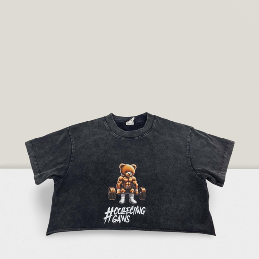 Teddy Gains - Collecting Gains Crop Top Tee