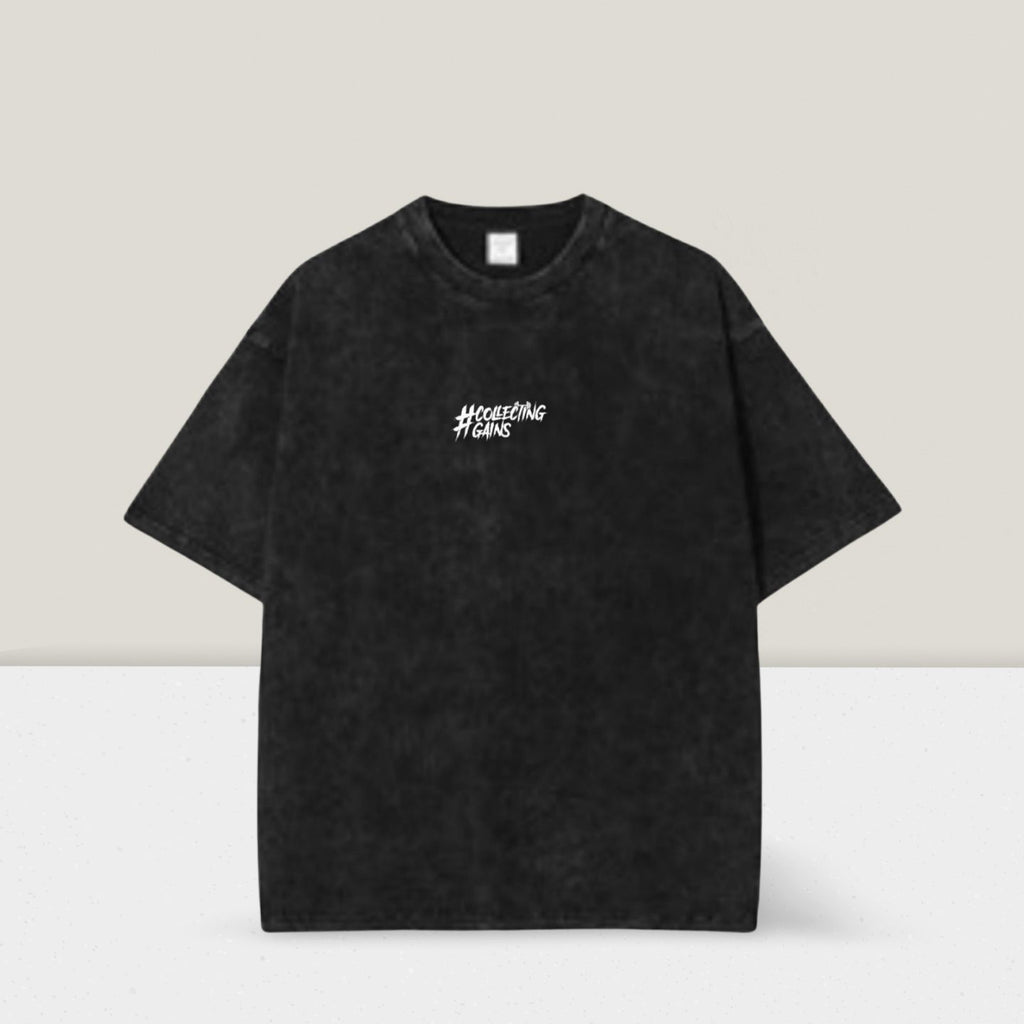 Collecting Gains Small Logo Classic Tee - Charcoal