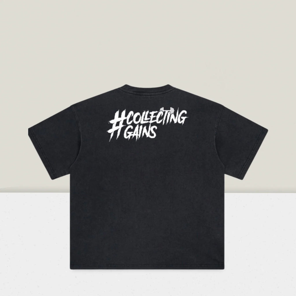 Aminah Gains Tee - Charcoal