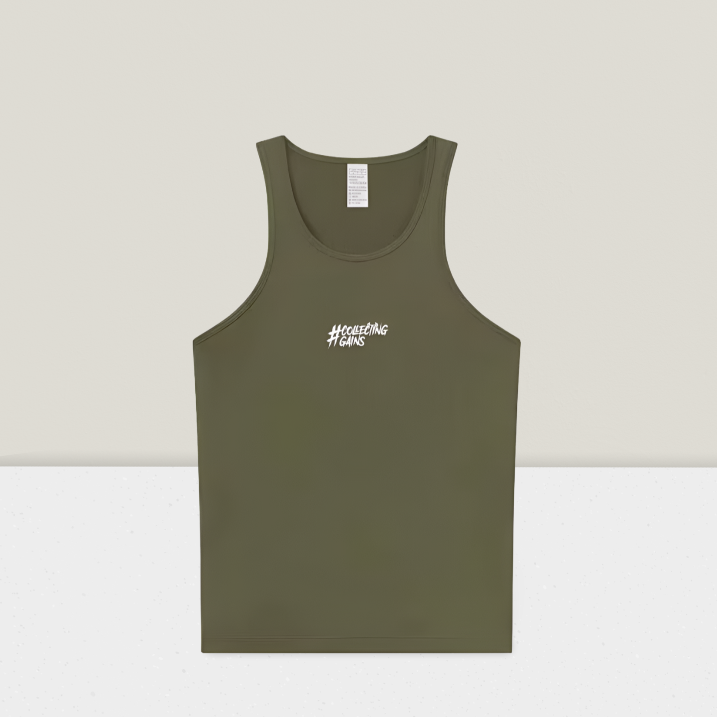 Khaki Ribbed Tank
