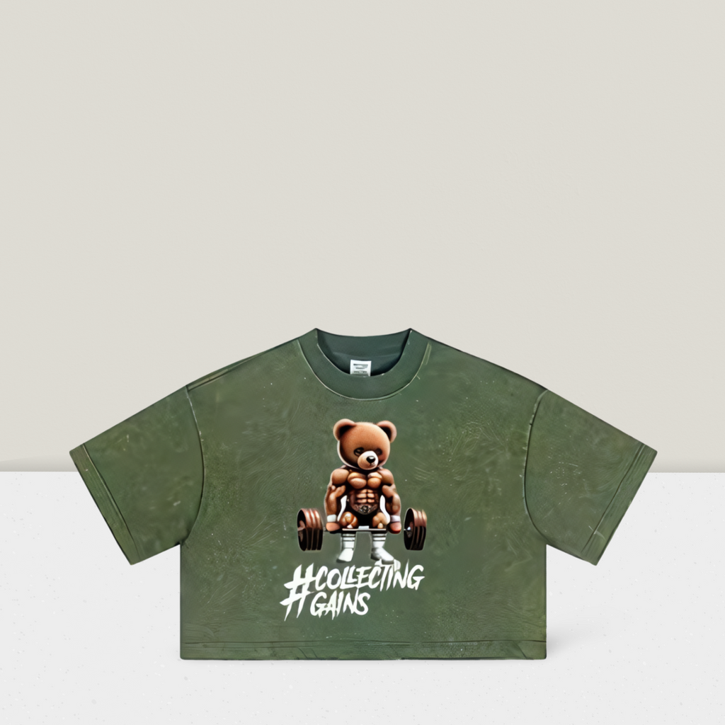 Teddy Gains - Crop Top Green