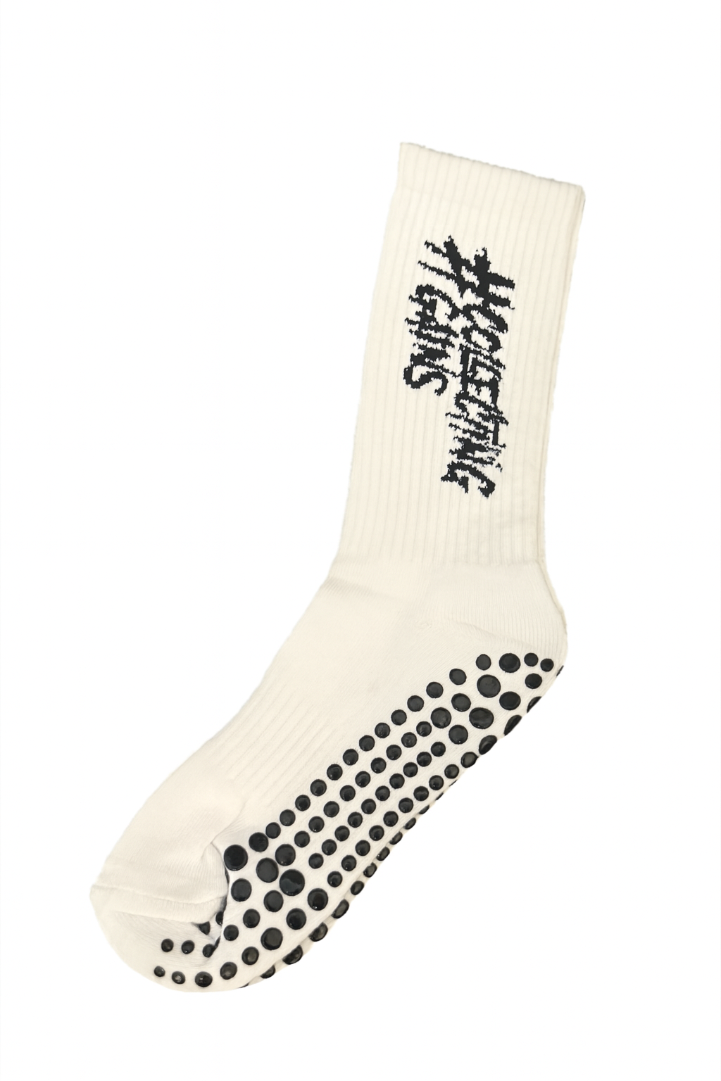 Collecting Gains Grip Socks - Monochrome Edition White