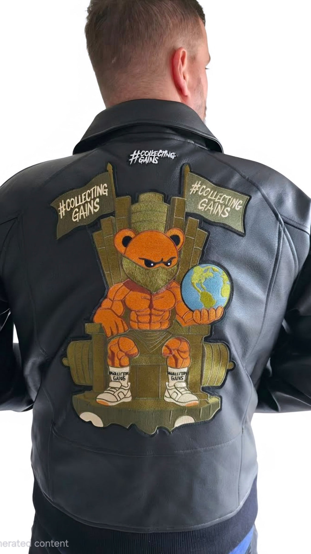 Collecting Gains Leather Jacket - Blackout