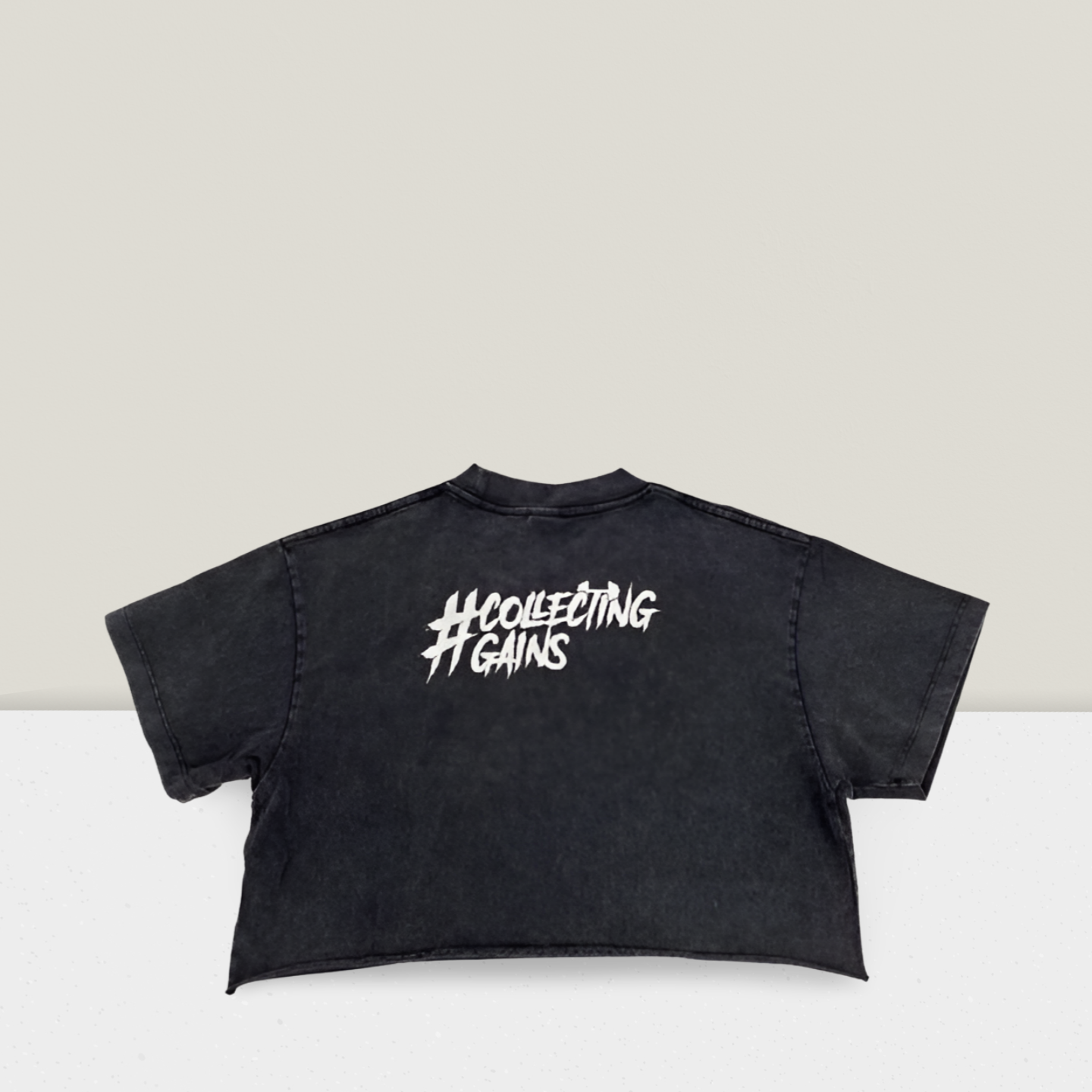 Collecting Gains - Crop Top - Charcoal