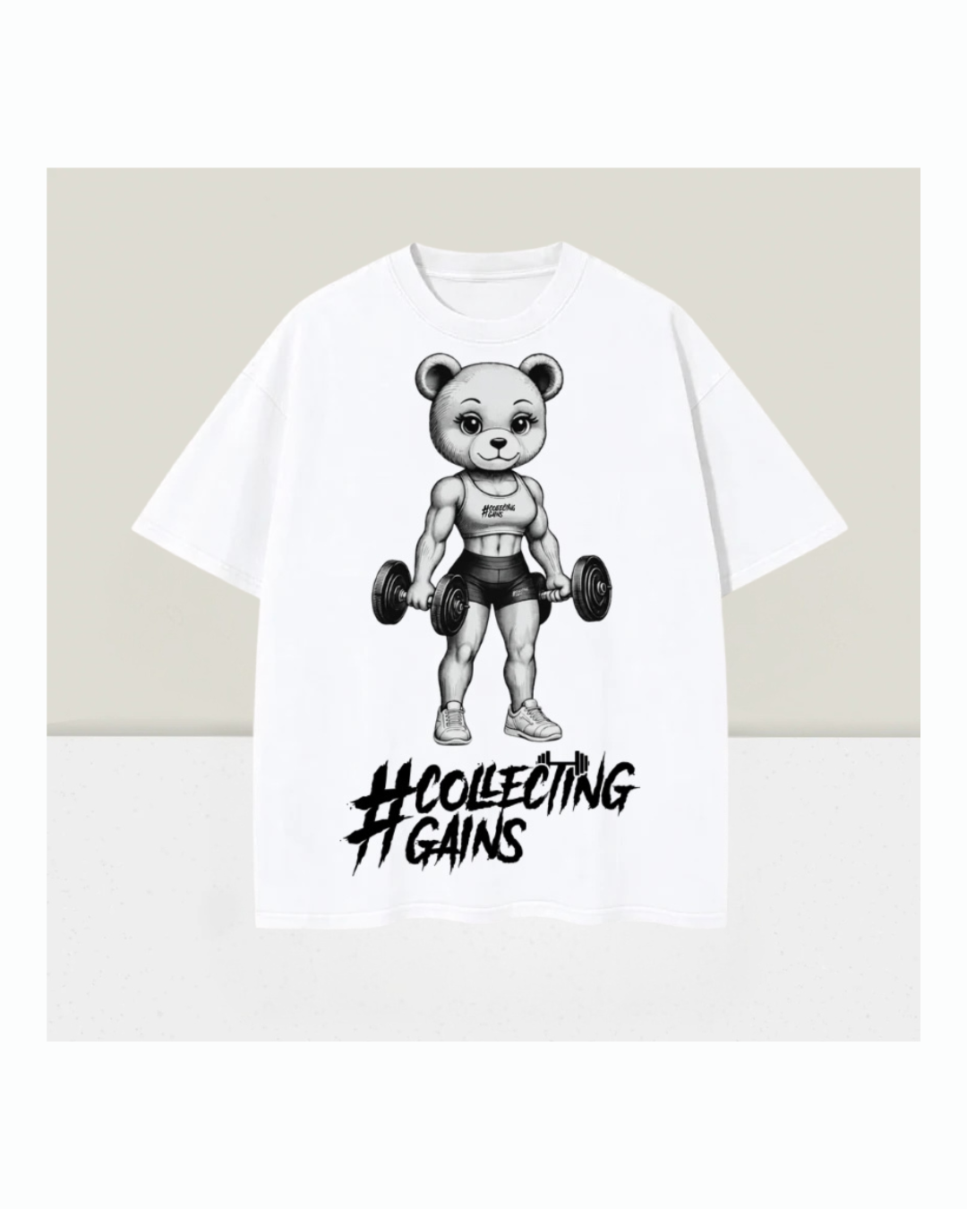 White Aminah Gains™ Monochrome Limited Edition Tee