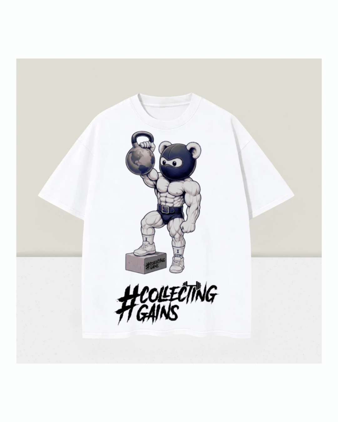 White Young Ballied Bear ™ Monochrome Limited Edition Tee