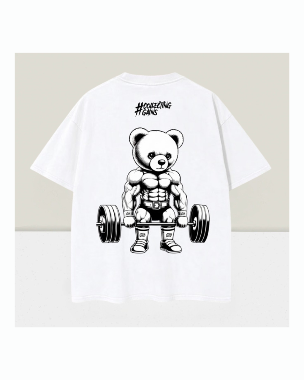 White Teddington Gains™ Monochrome Limited Edition Tee - Back Print