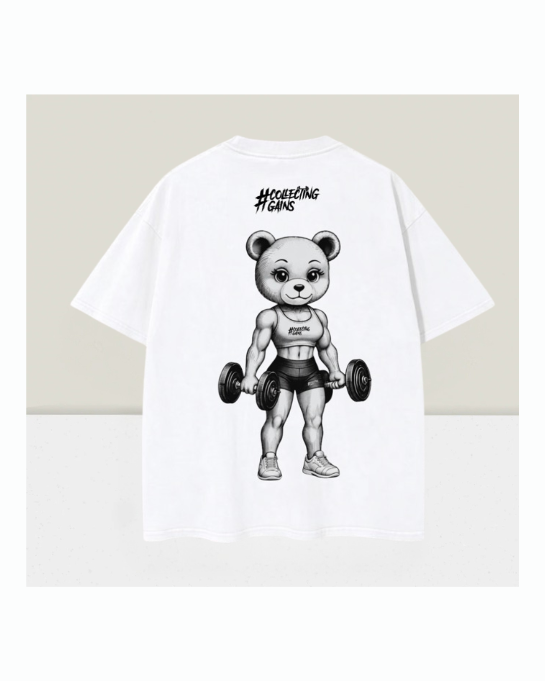 White Aminah Gains™ Monochrome Limited Edition Tee - Back Print