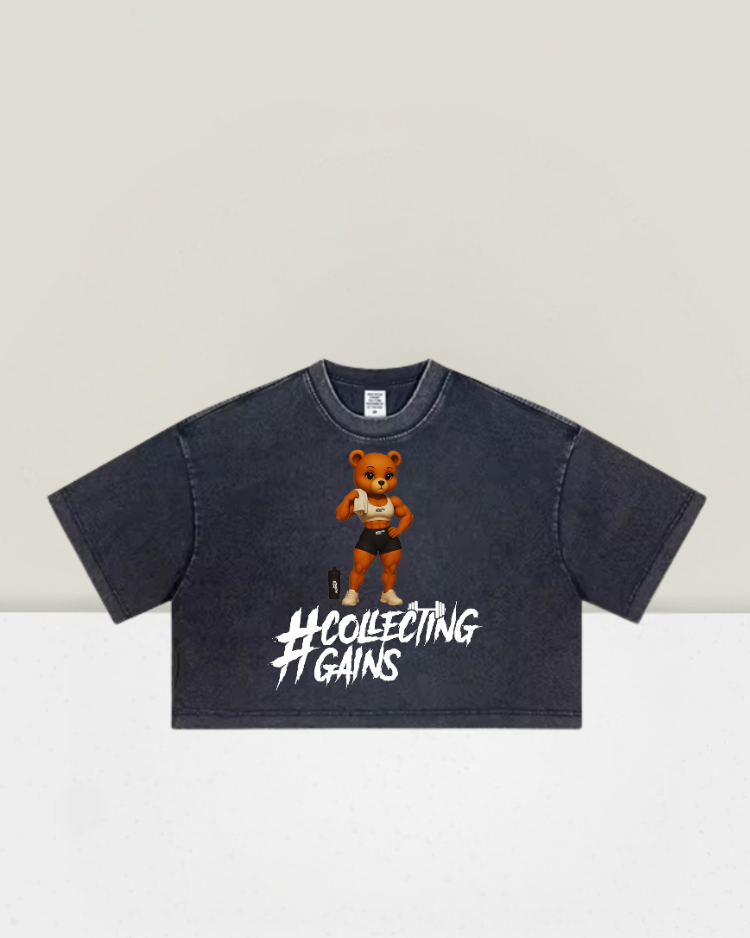 Aminah Gains - Crop Top - Charcoal