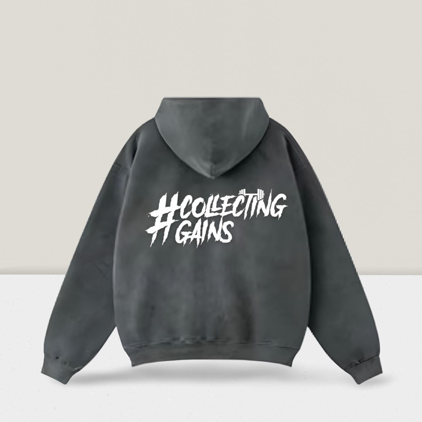 Grey Teddington Gains Hoodie - Mono Logo