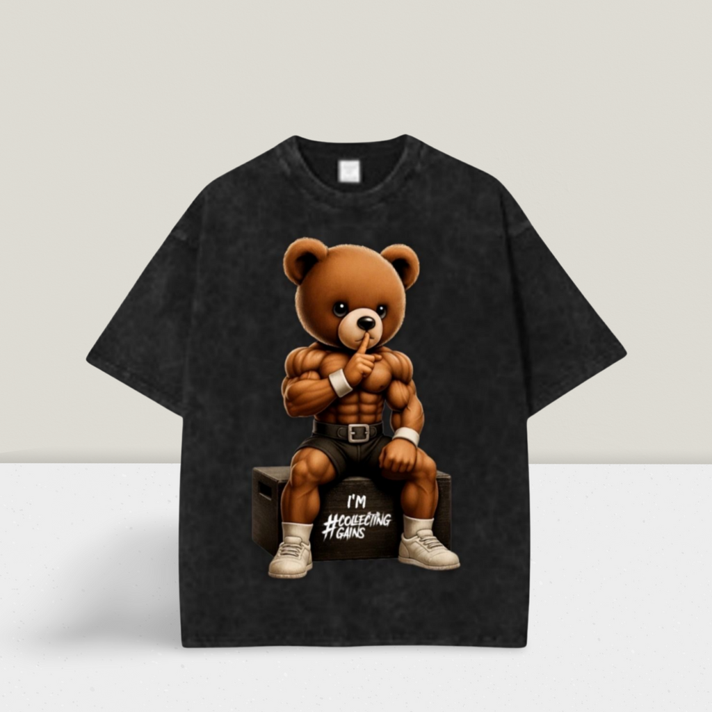 Teddington Gains Sshh Tee — Platinum Acid Wash
