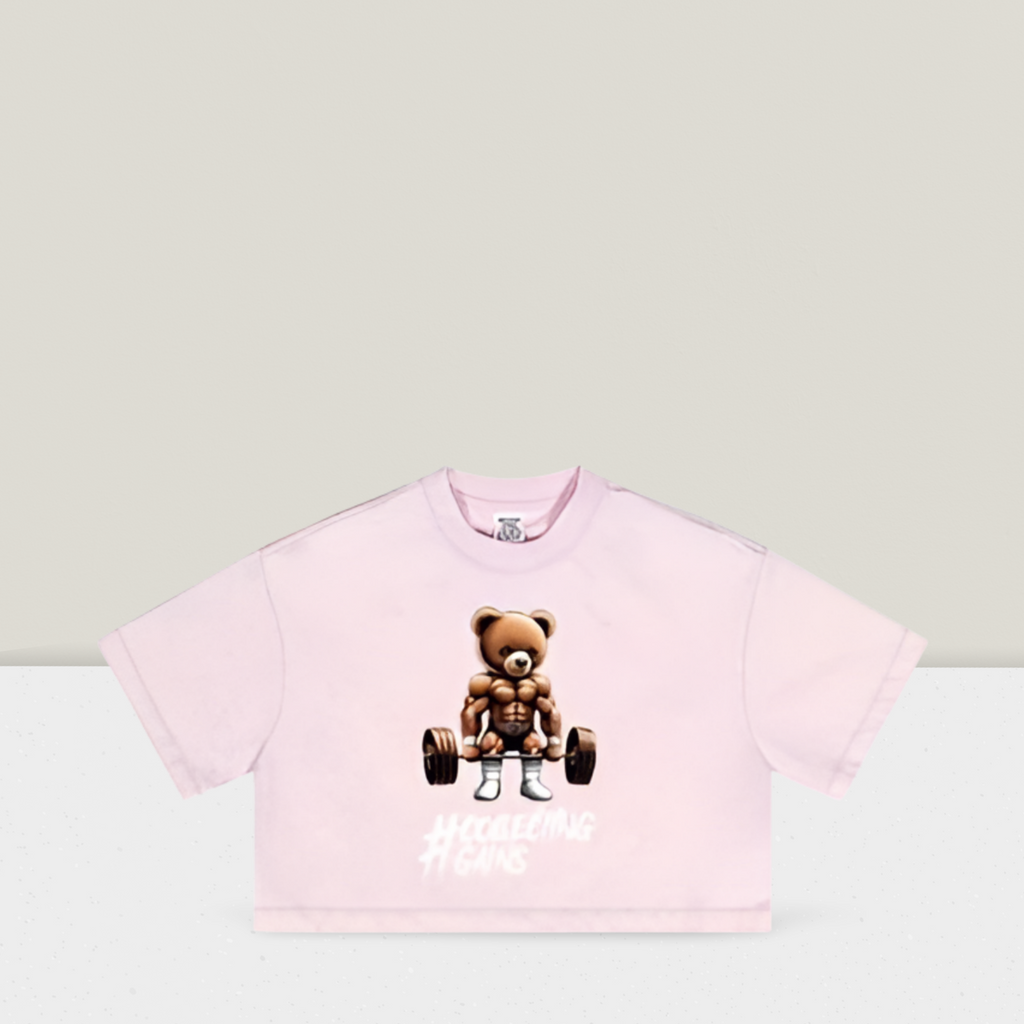 Teddy Gains - Crop Top - Light Pink