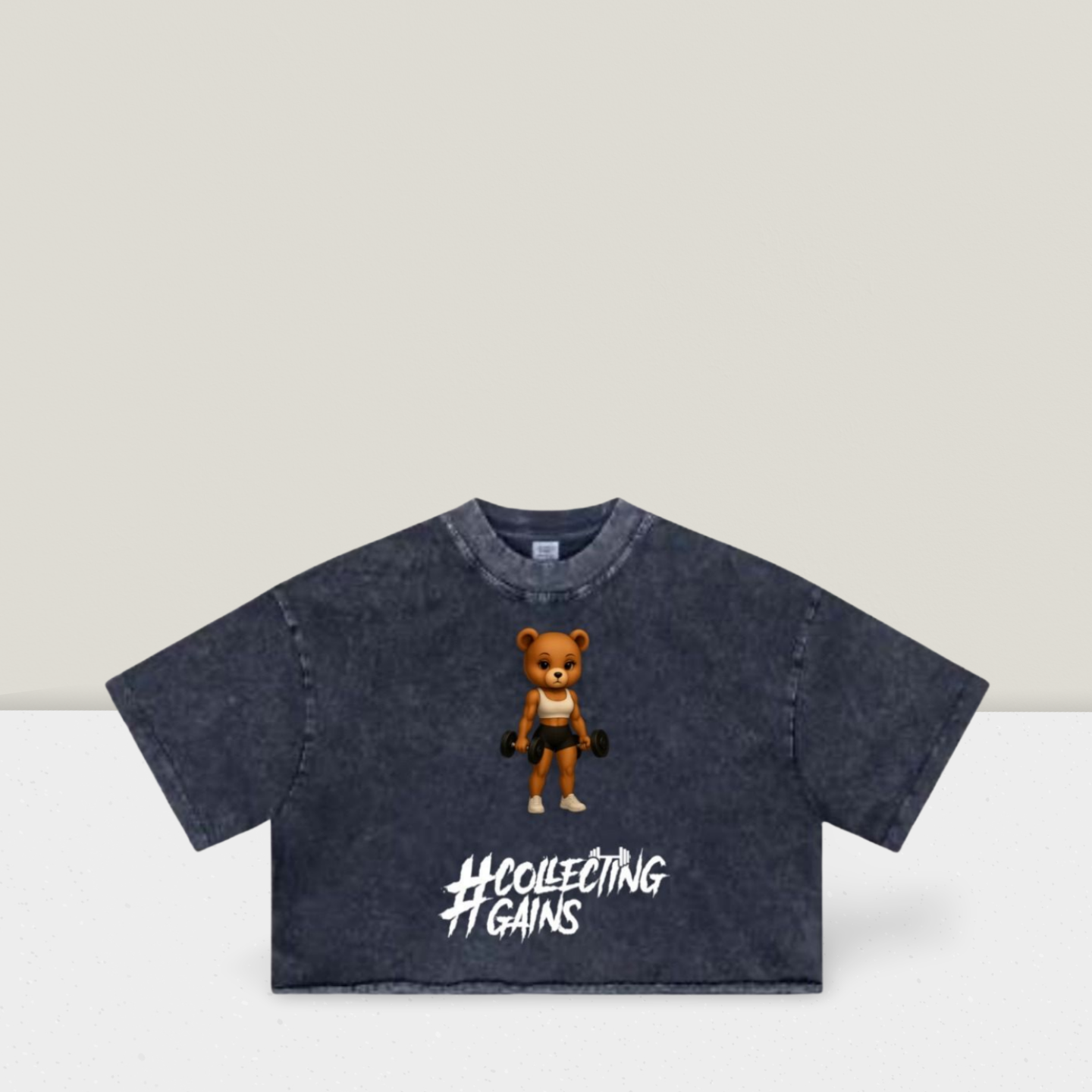 Aminah Gains - Crop Top - Charcoal