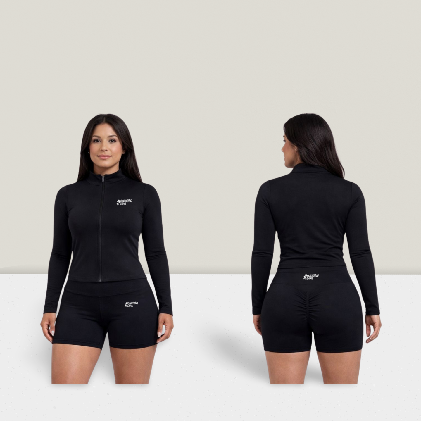 Collecting Gains Scrunch Butt Shorts - Black