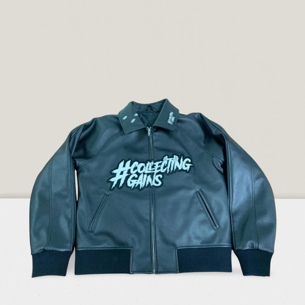 Collecting Gains Leather Jacket - Blackout (Limited Edition Pre-Order)