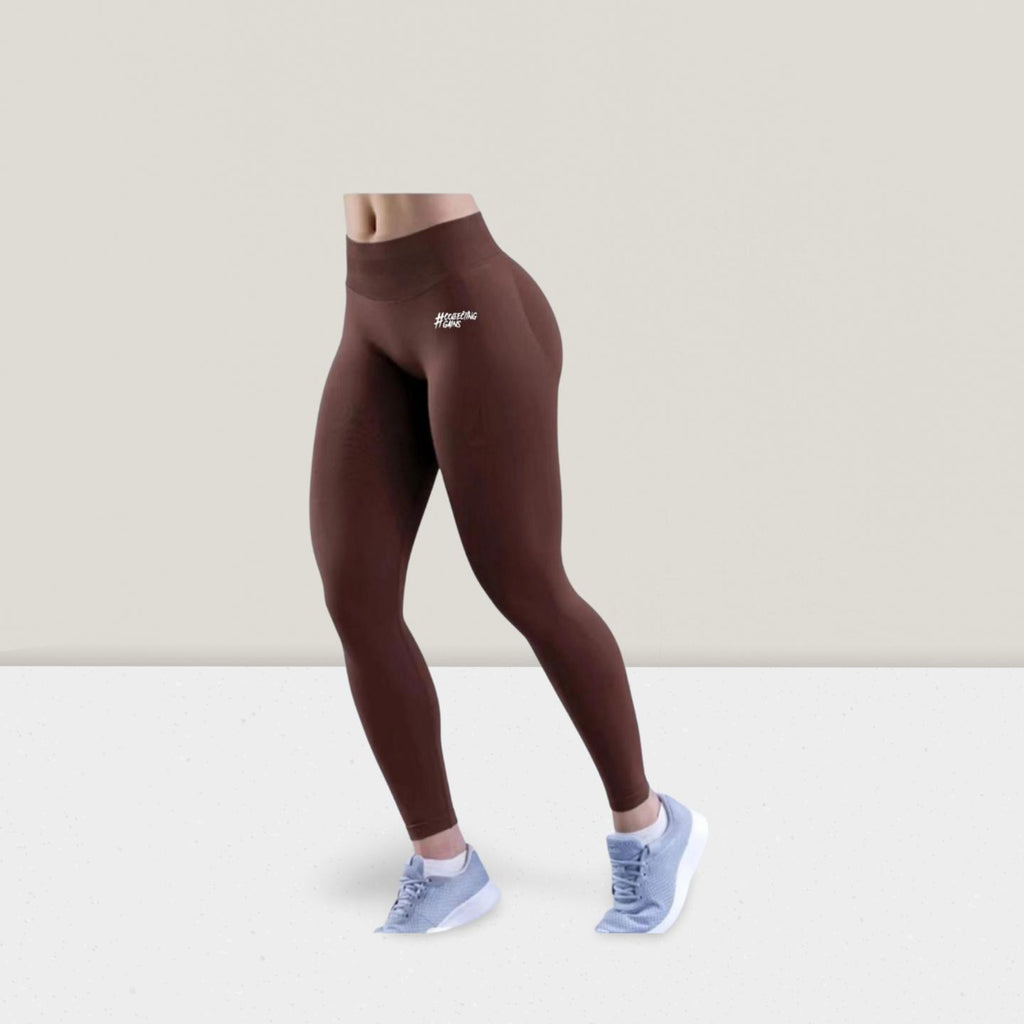 Collecting Gains Scrunch Butt Leggings Brown