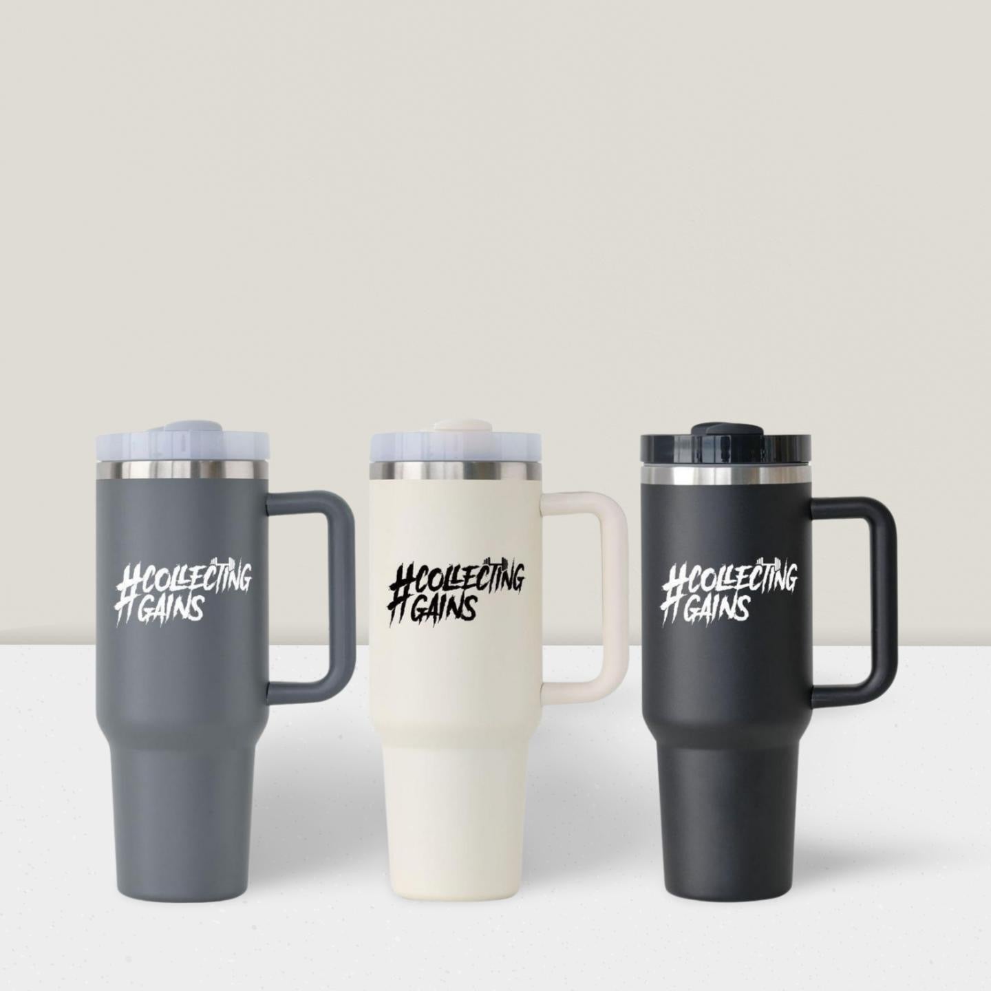 Collecting Gains 40oz Insulated Tumbler (1.18L) - Matte Black