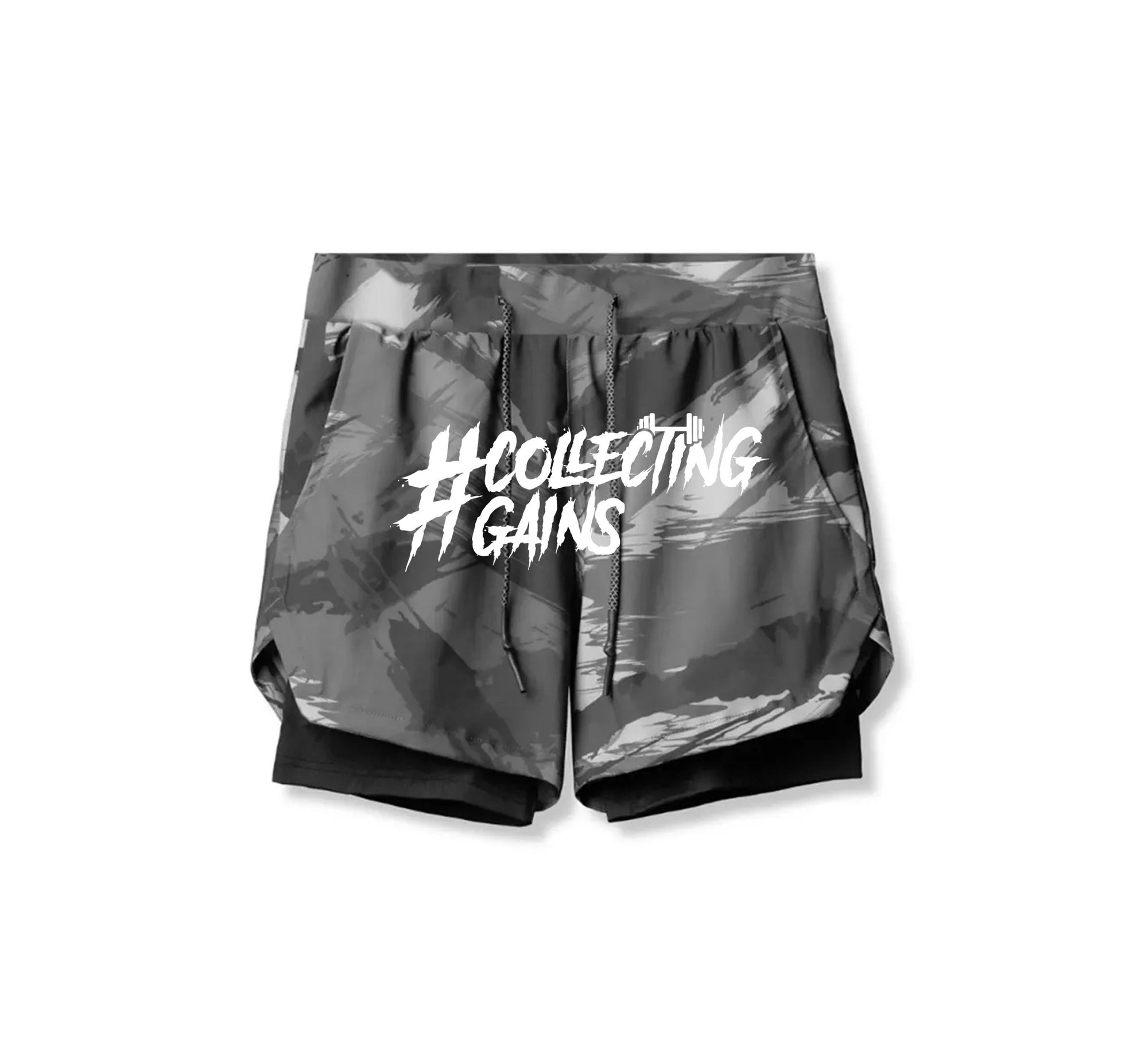 Collecting Gains Shorts -  Grey Camo